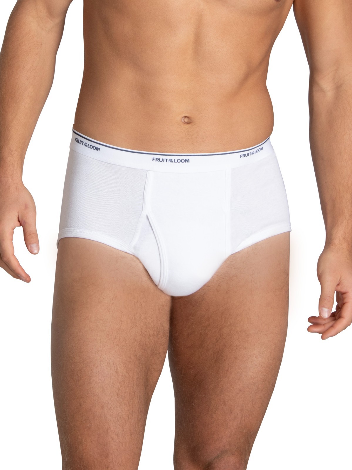 Fruit of the Loom Men’s White Briefs Underwear, 10- Pack, Size S to 2XL