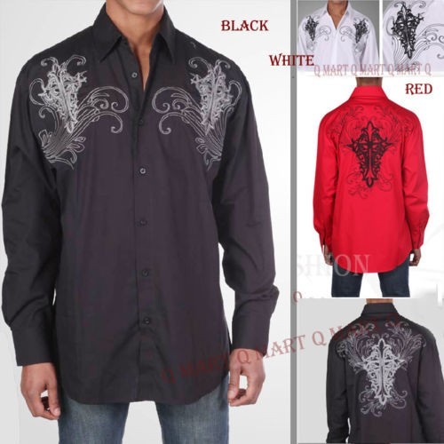Men’s 100% Cotton Stylish Casual Fashion Shirt With Embroidered Design SG42