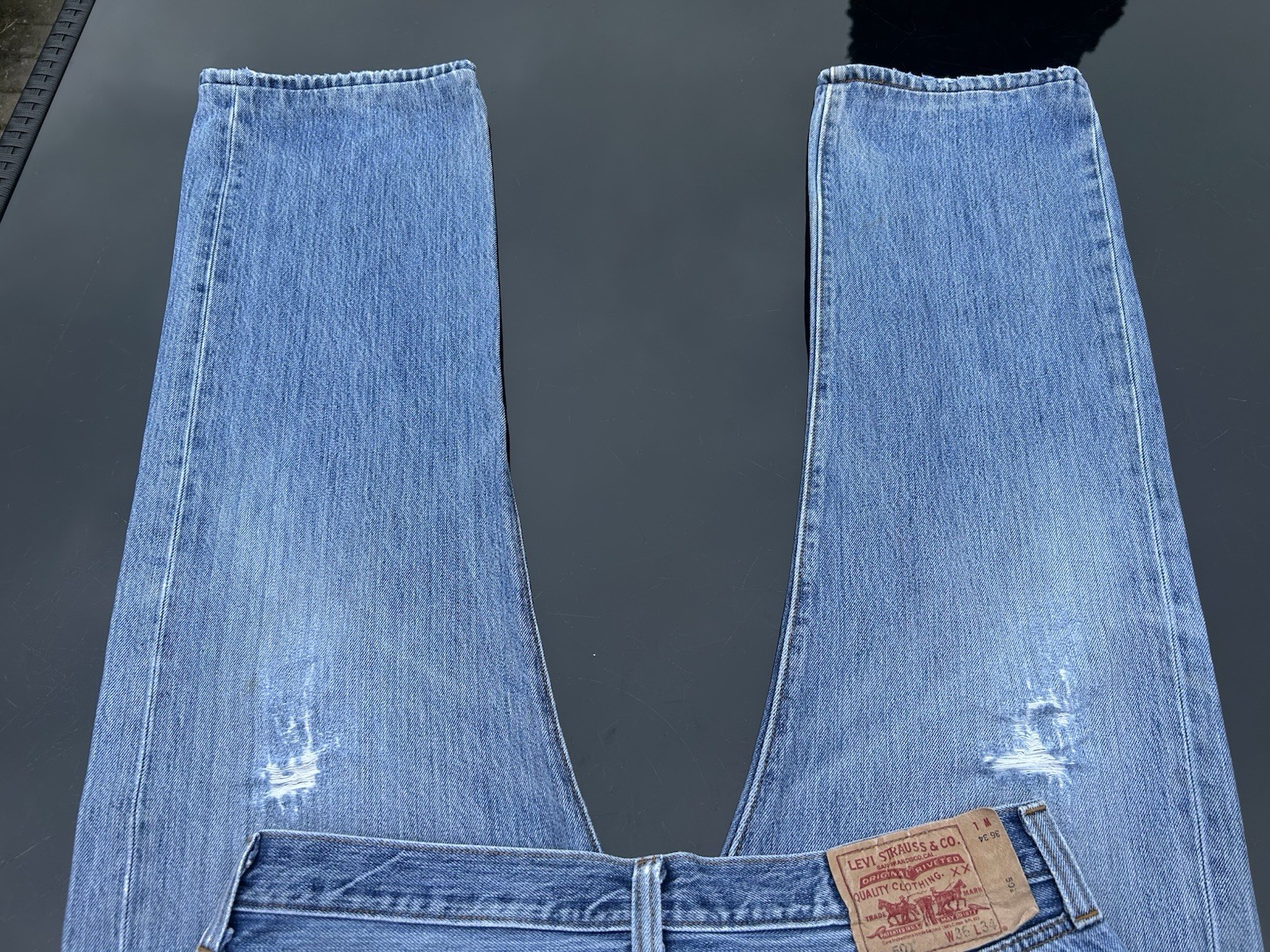 Levi 501 Jeans Waist Size 36in Inside Leg 29in In 100% Denim Cotton