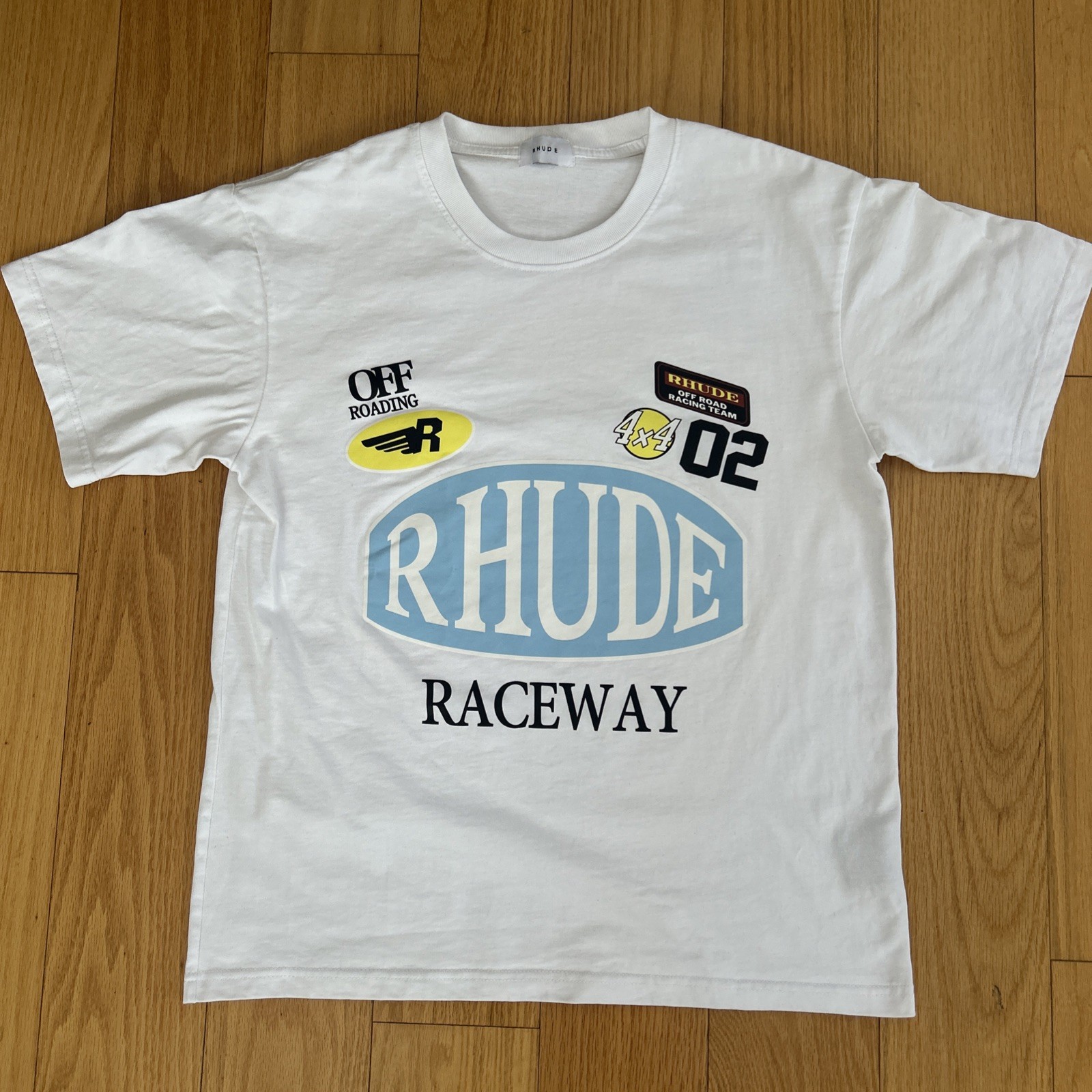 RHUDE Raceway T-Shirt Size Small Oversized Off Road Racing Team 4×4