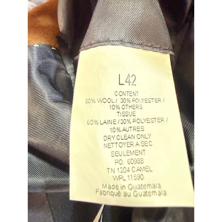Nautica Mens Wool Camel Overcoat Topcoat Tan Long Jacket 42L MSRP$395 NEW