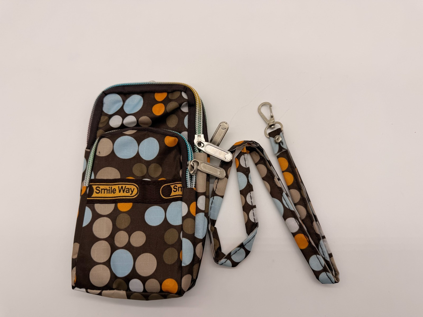 Smile Way Everyday Use Organizer Arm Band Cross Body Strap Purse Travel Bag