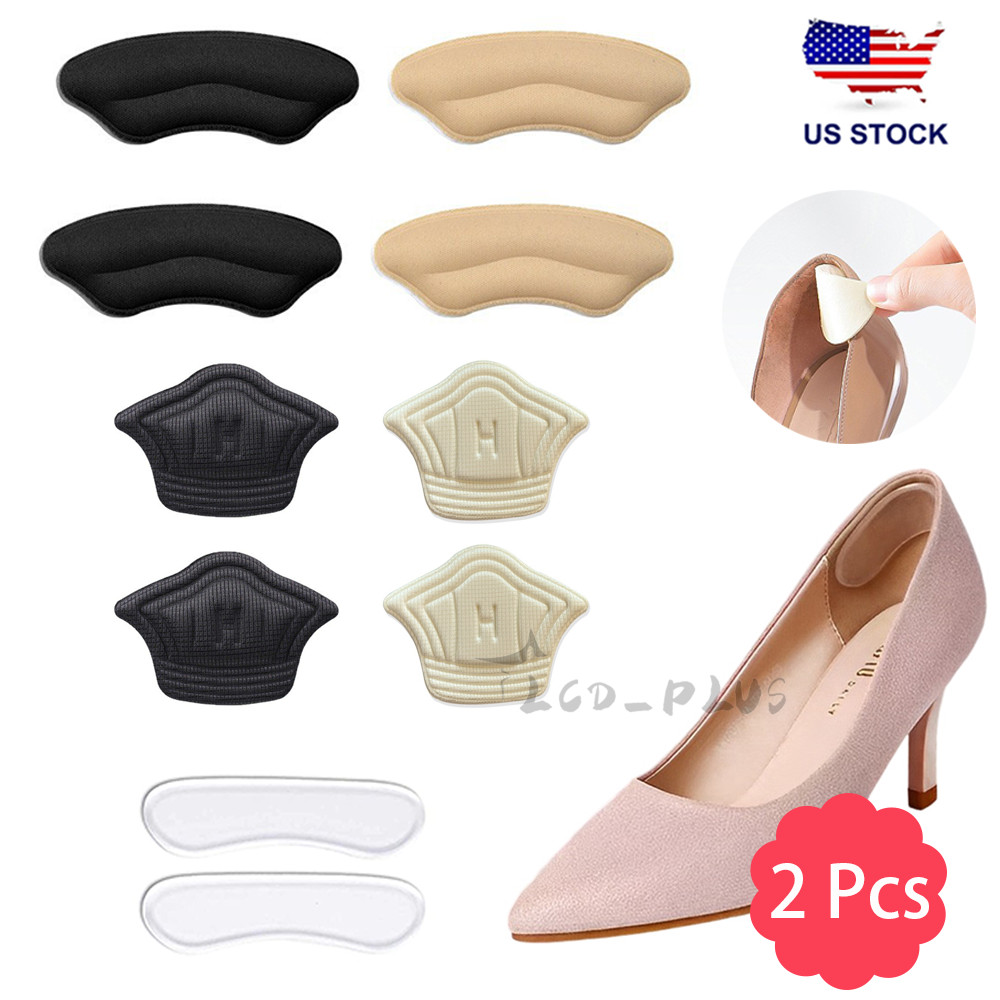 2 Pcs Heel Grips for Loose Shoes Heel Cushion Pads No-Slip Shoe Inserts Half US