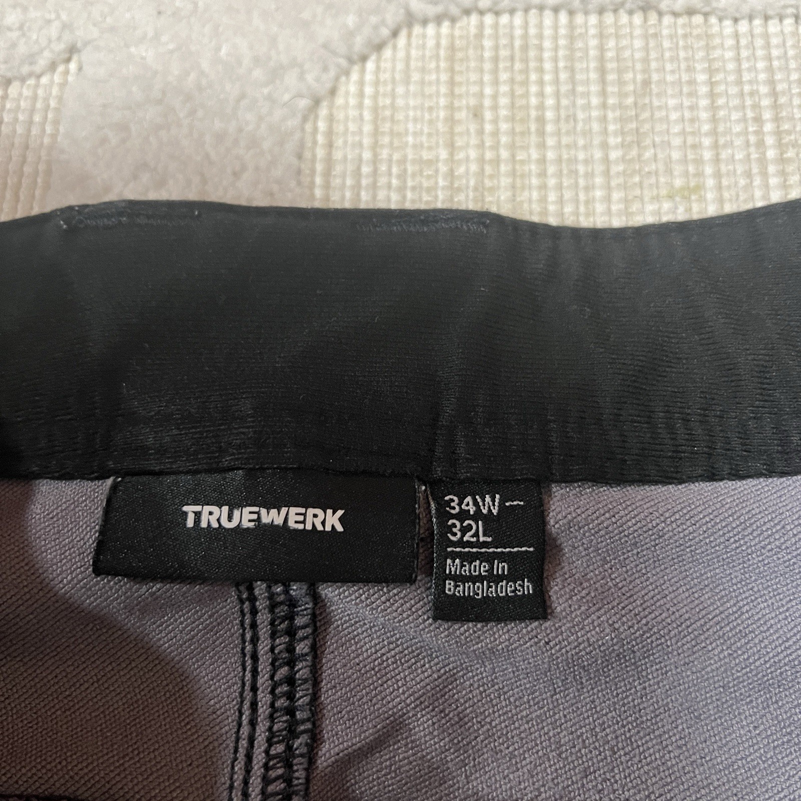 Truewerk T2 Werkpant Cargo Mens 34×32 Navy Dark Blue Workwear Stretch Utility