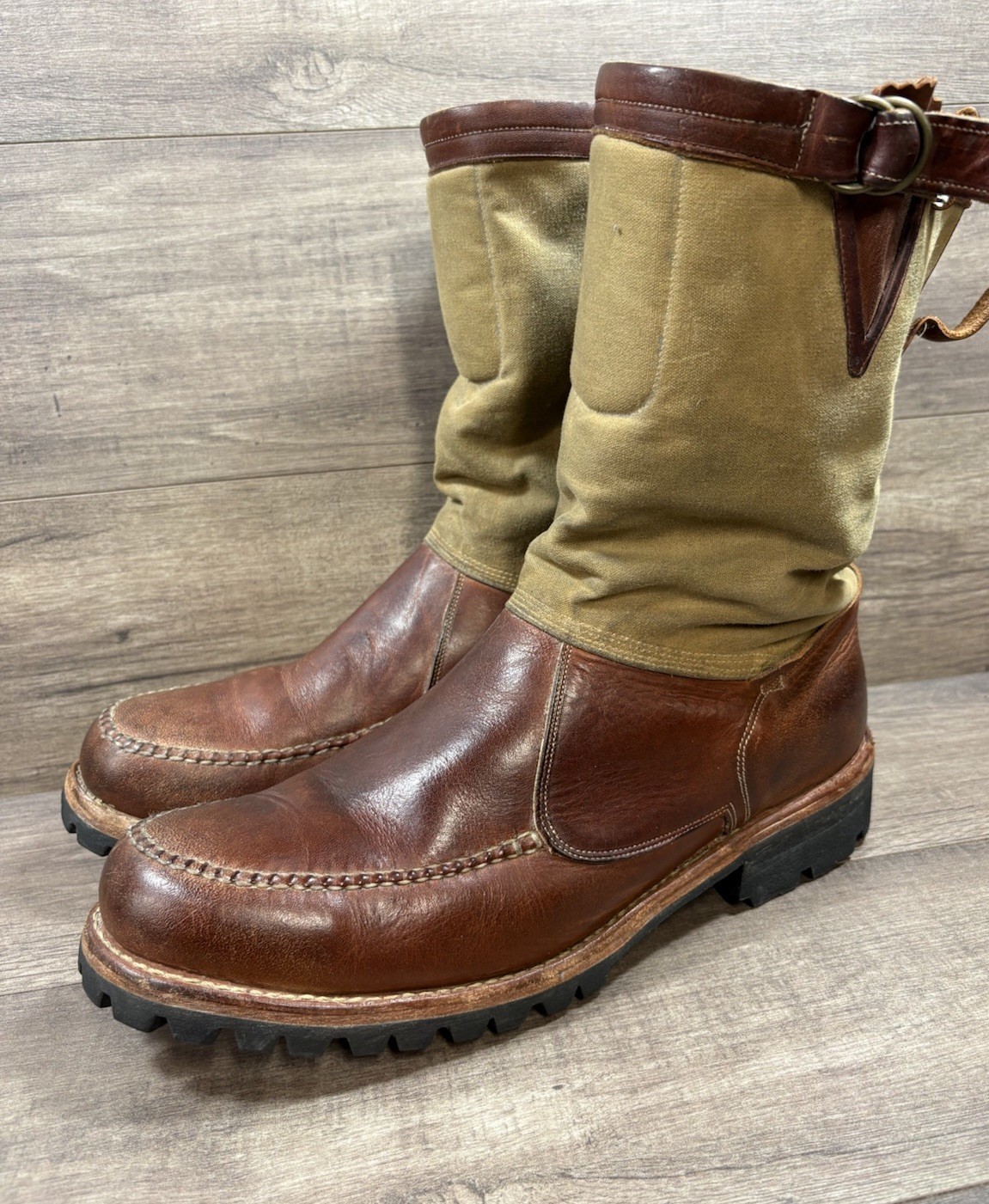 Timberland Boot Company Boots Brown Leather Vibram Mens Size 13