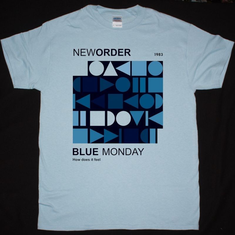 NEW ORDER BLUE MONDAY LIGHT BLUE Cotton Shirt Unisex S-5XL Reprint TR480