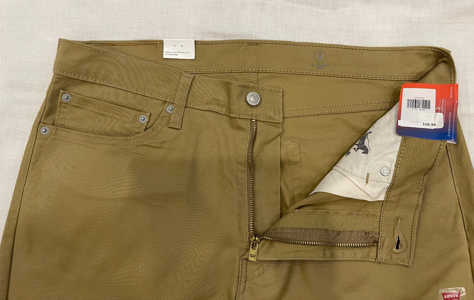 Levis 511 Slim All Seasons Tech Stretch Twill Mens Pants 33X32 Harvest Gold