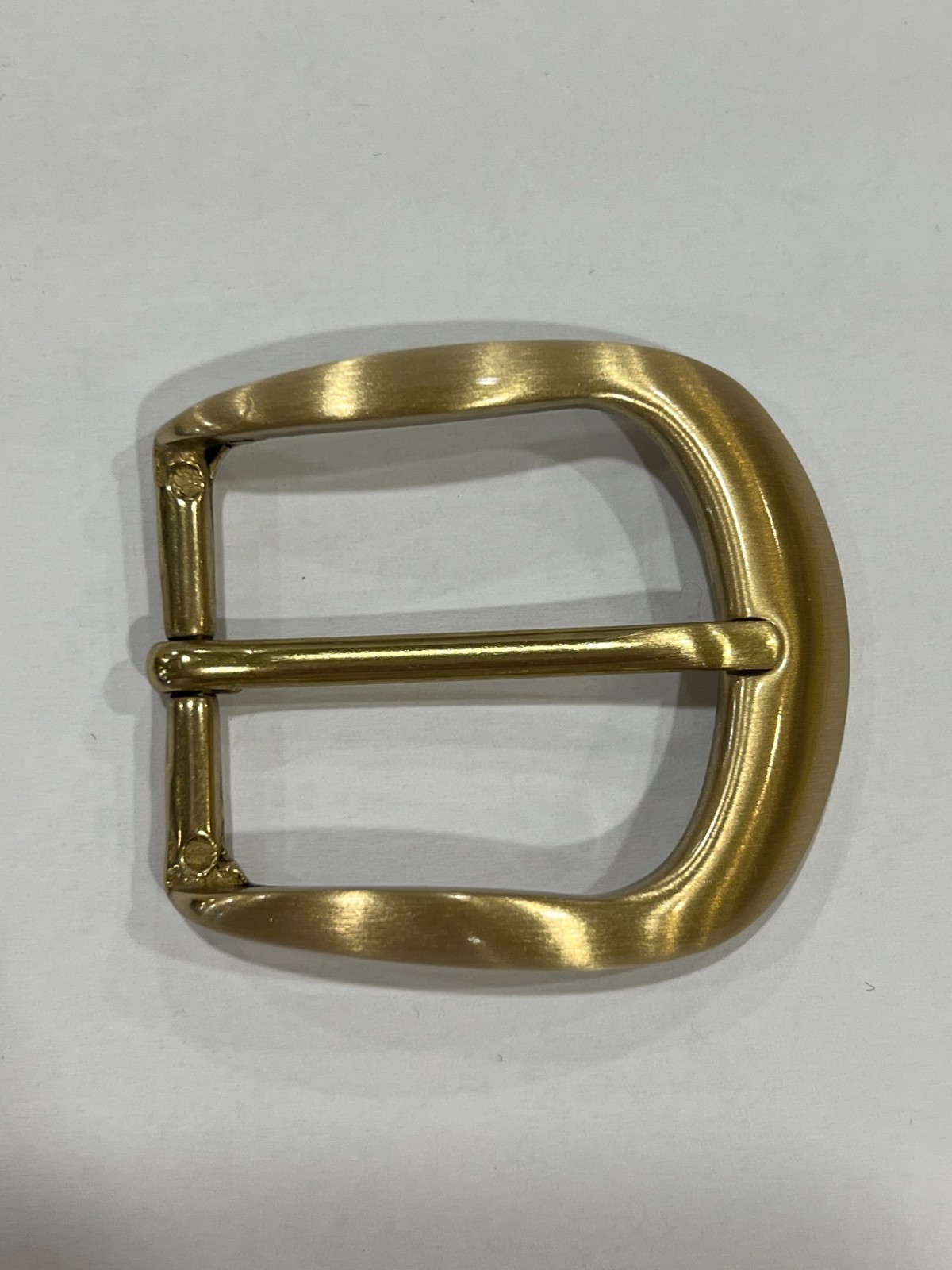 Solid Brass Satin Brass Belt Buckle Made in Italy Fits 1.38″ Belt Strap