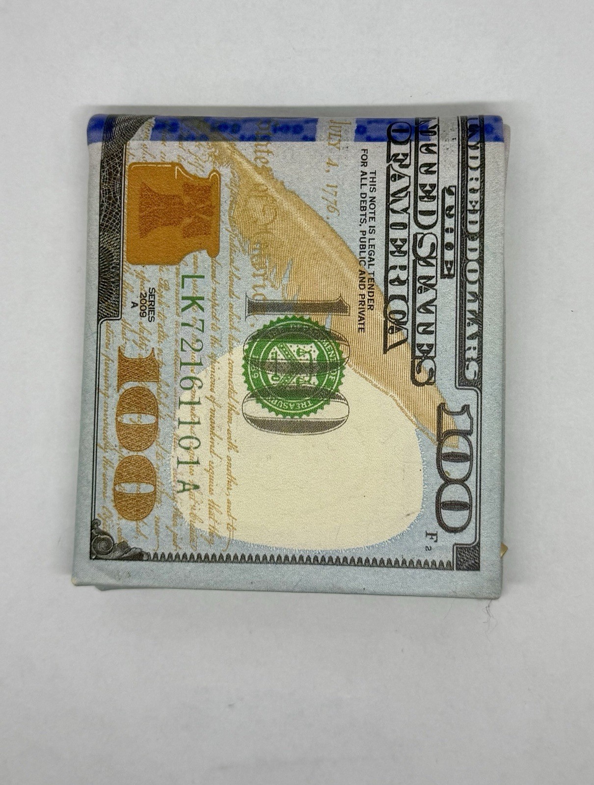 Wallet 100 Bill Printed Leather Bifold Novelty