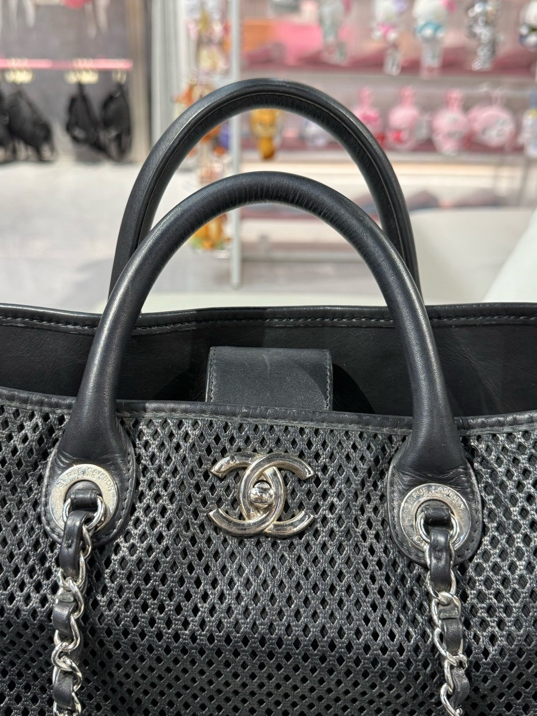 Chanel Pre-Owned Authentic Tote Black 33.5/28/16.5 Silver