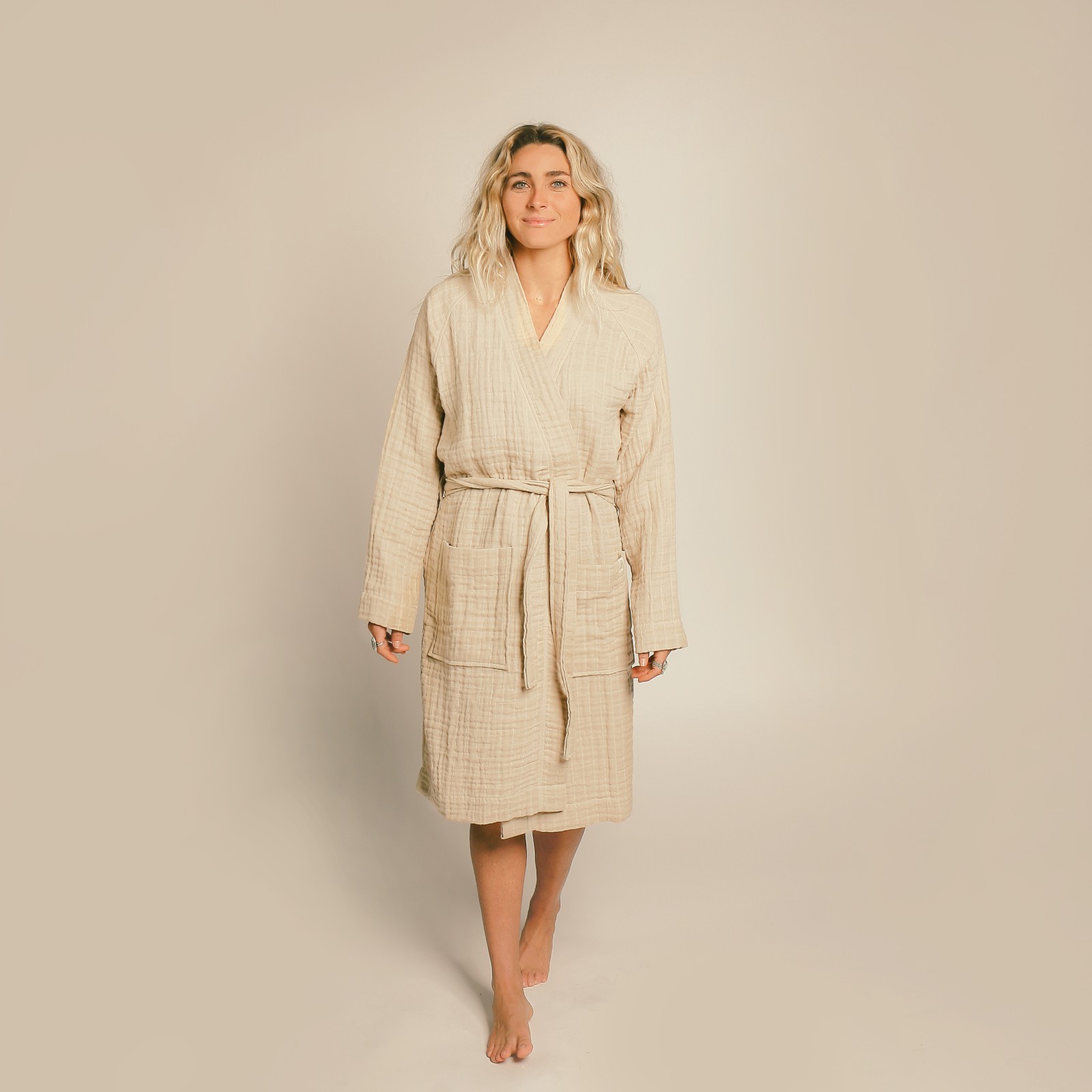 Happy Place Gauzy Sand Robe – Size X-Large