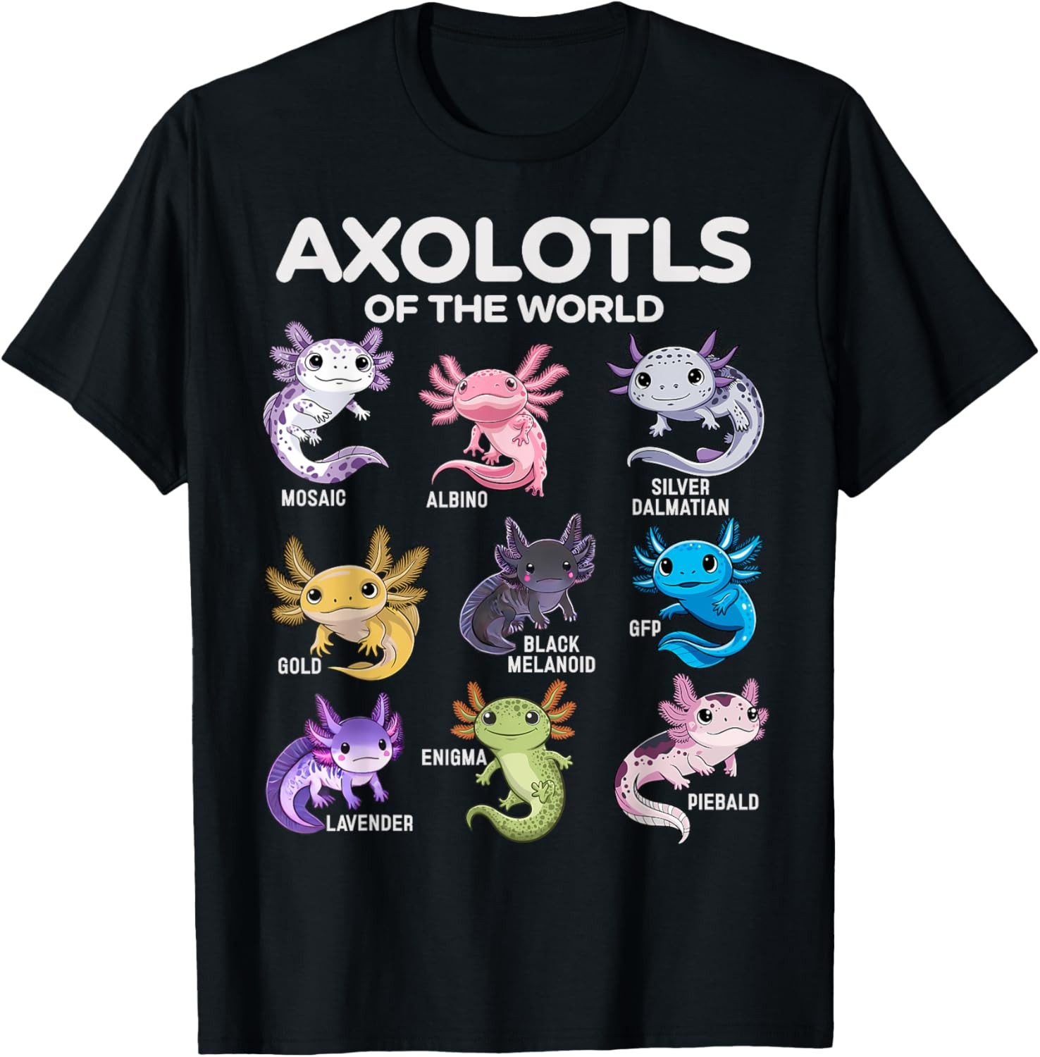 Cool Axolotl Kawaii Tee for Boys Girls Men – Axolotl kids T-Shirt