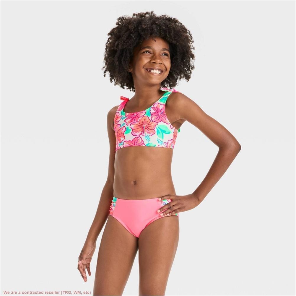 Girls’ Shady Days Bikini Skirt Set – Cat & Jack M *SEE DEAL!!!*