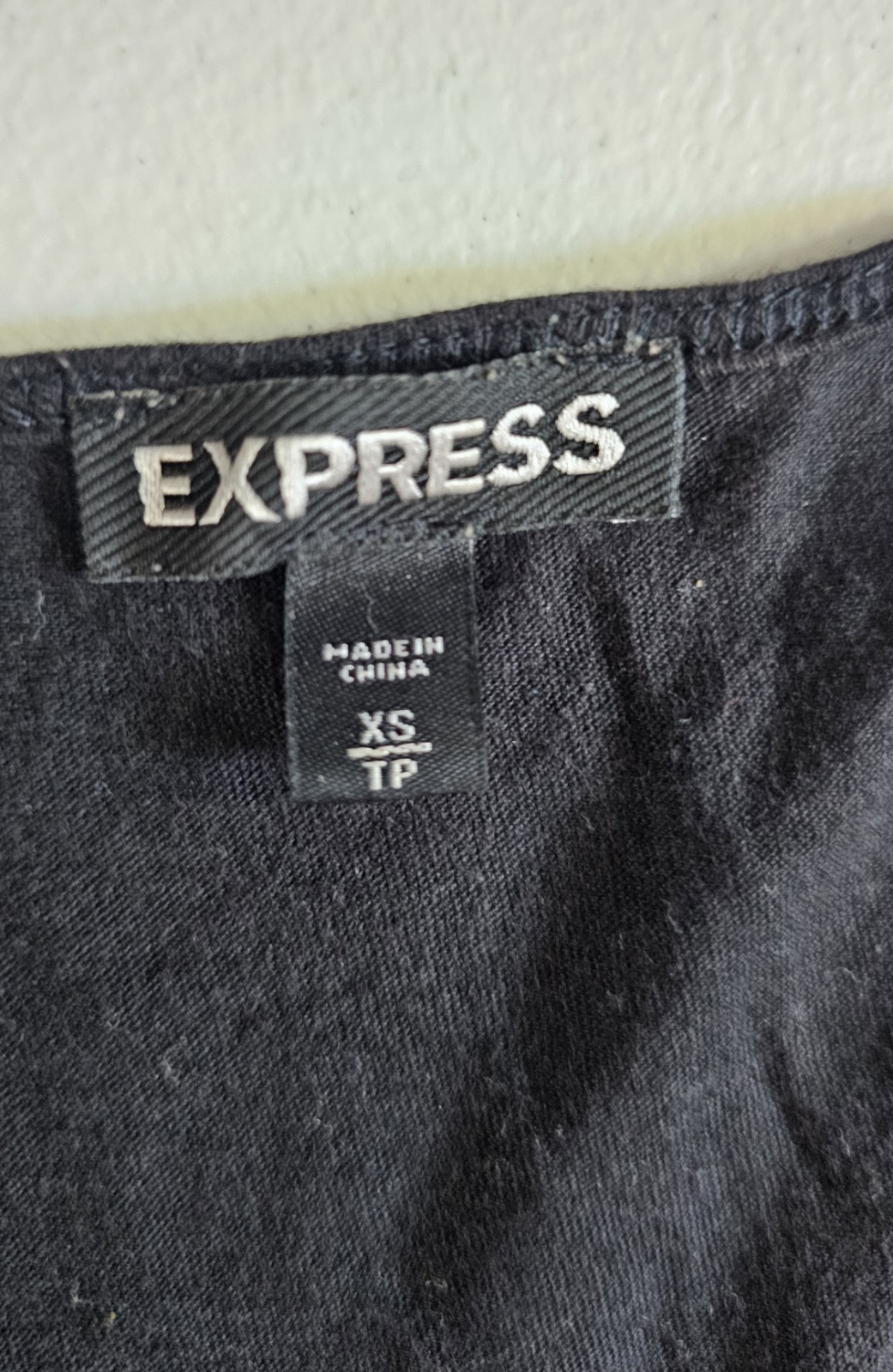 Express Womens XS Black Silver Sequin Racerback Tank Top