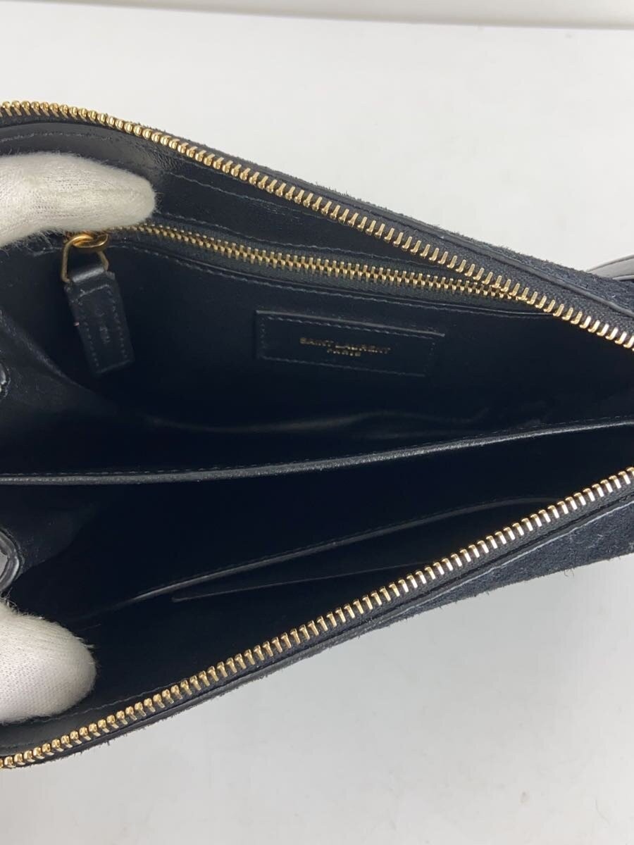 SAINT LAURENT Shoulder Bag Suede BLK Monogram GAB 585541 0619