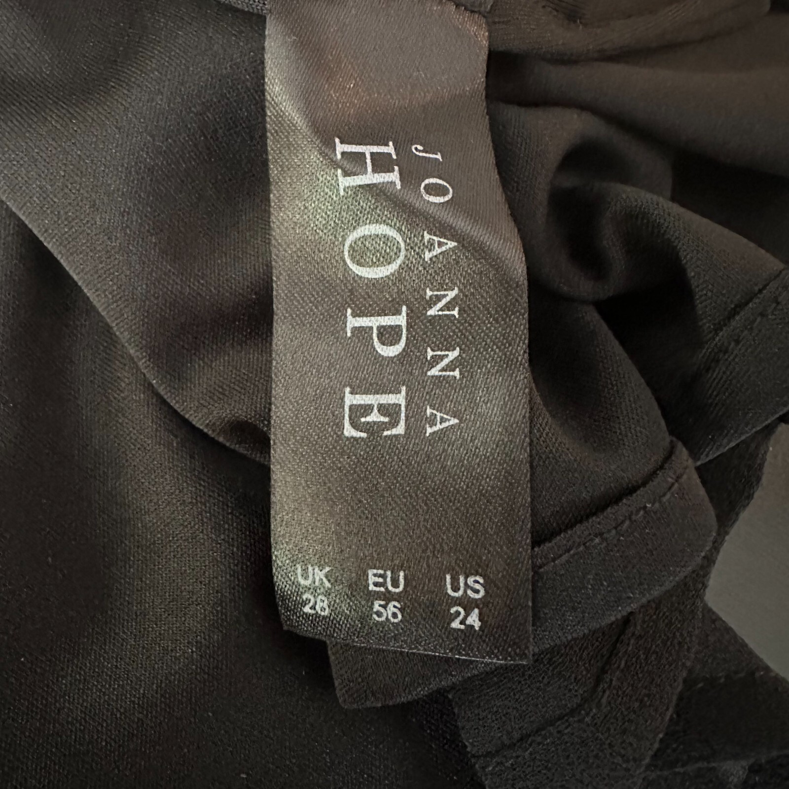 Joanna Hope Blouse Top Women’s 24 Black Chiffon Embellished Layered Back Tie