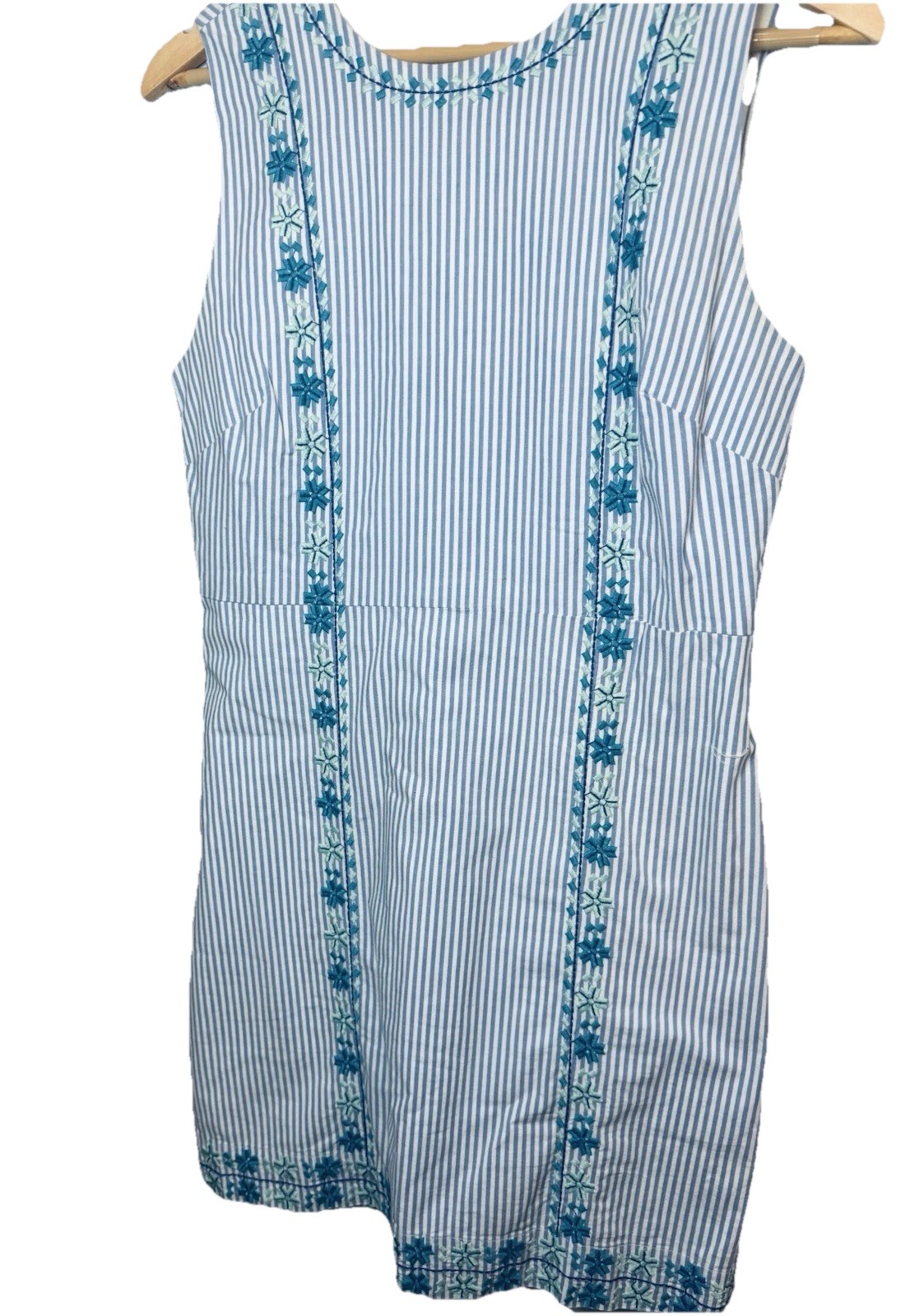 Vineyard Vines Pop Embroidered Sleeveless Dress Size 6 Lined Summer