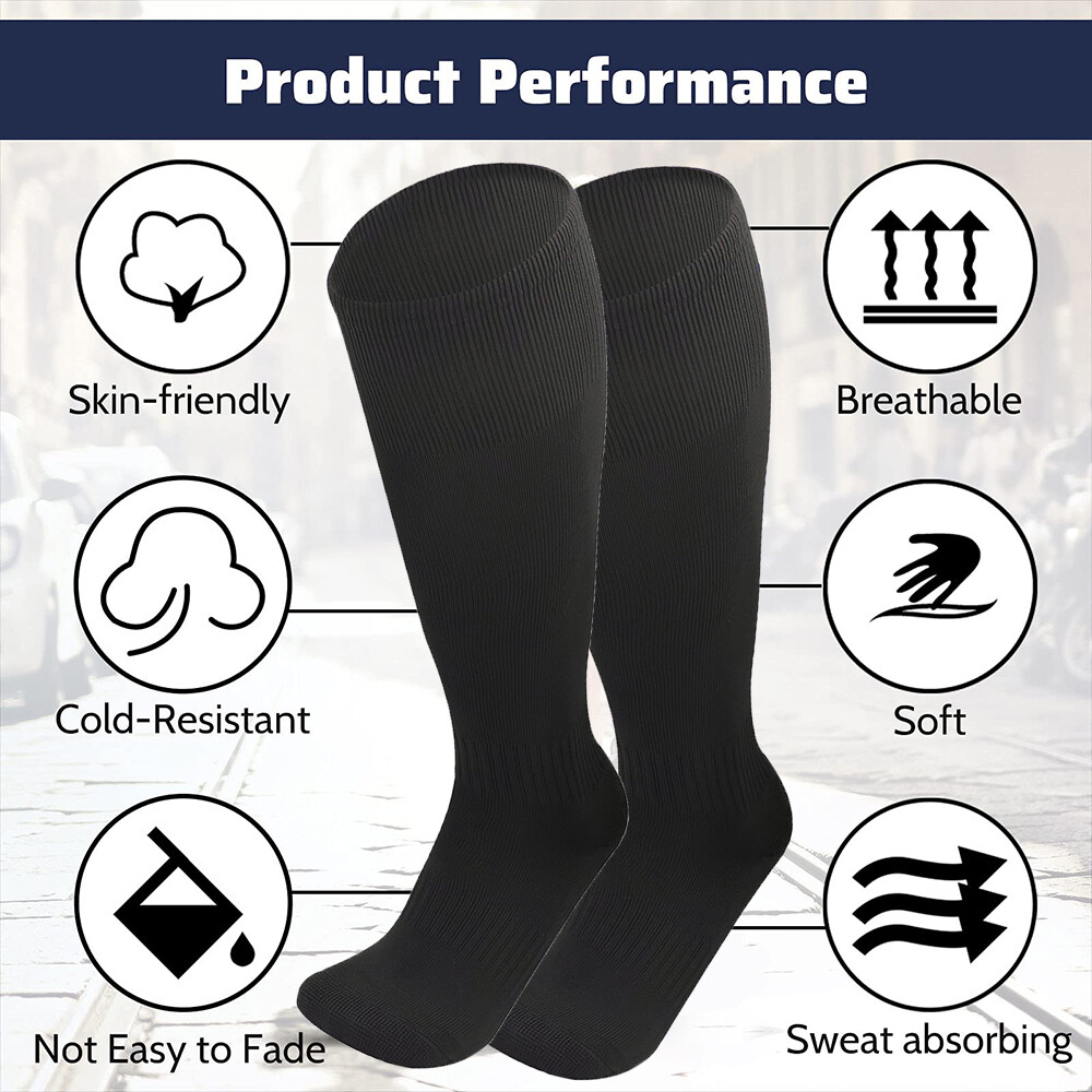 Adult Long Knee High Athletic Sports Socks for Football Soccer Baseball Softball