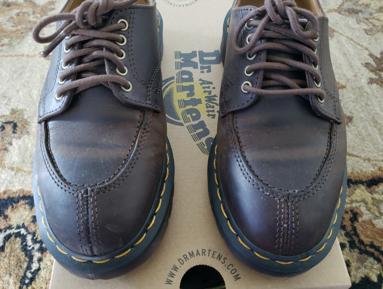 Dr. Martens 2046 Crazy Horse Dark Brown Leather Shoes Oxford UK 4 Women 6 Men 5