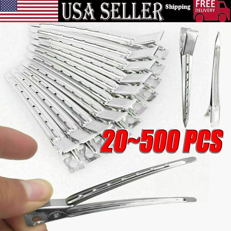 500x Silver Metal Duck Bill Hair Clips for Women -Hair Styling,Hair Coloring LOT
