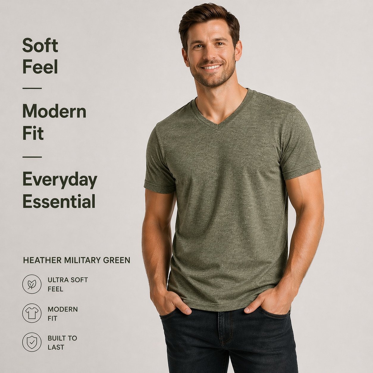 True Classic V-Neck T-Shirts 6 Pack Men Size XL New No Tags Soft Premium Fit