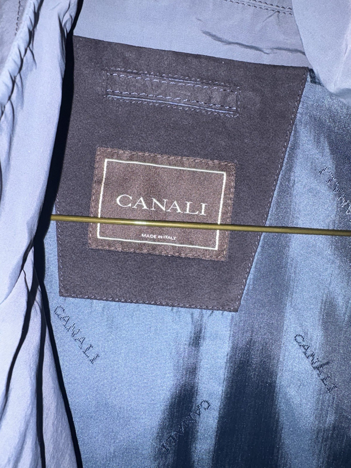 Canali Coat Men Size 54 Overcoat Insulated Button Zip Lined Made In Italy