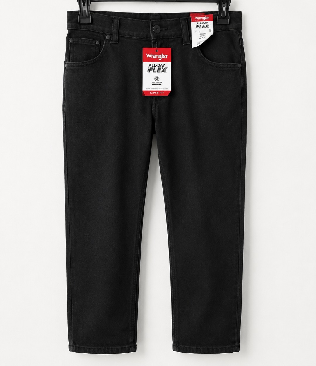Wrangler All Day Flex Men’s Size 29×30 Black Jeans Taper Fit NEW