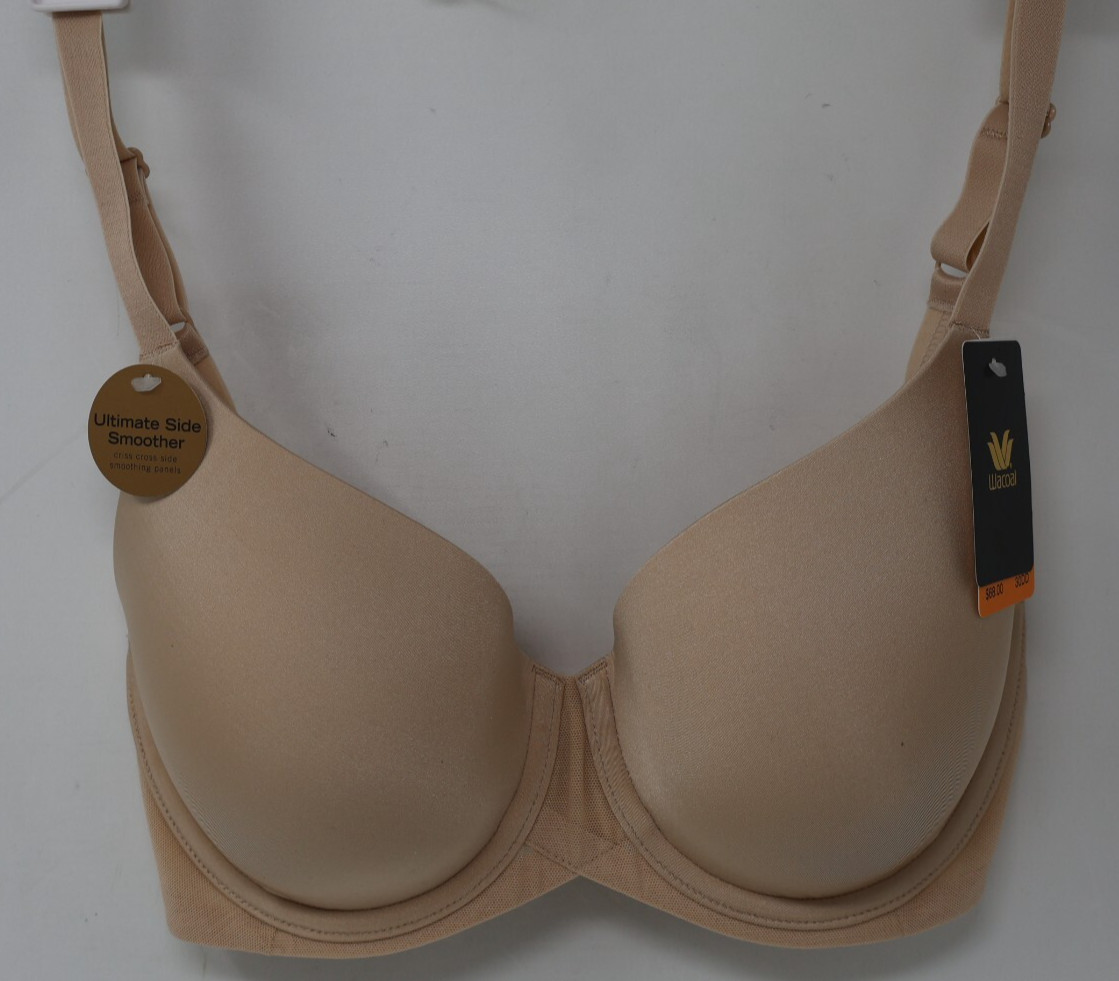 Wacoal Ultimate Side Smoother Contour T-Shirt Bra size 30DD Tan Style 853281