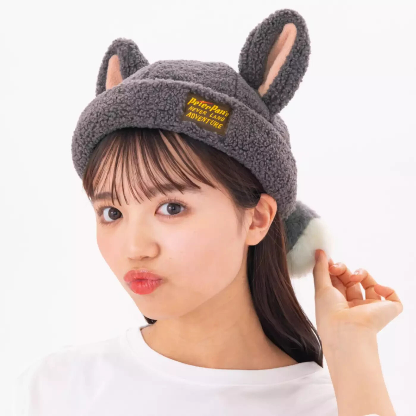Tokyo Disney Resort Peter pan Fantasy Springs Fluffy Hat Cap Lost Boys Kids New
