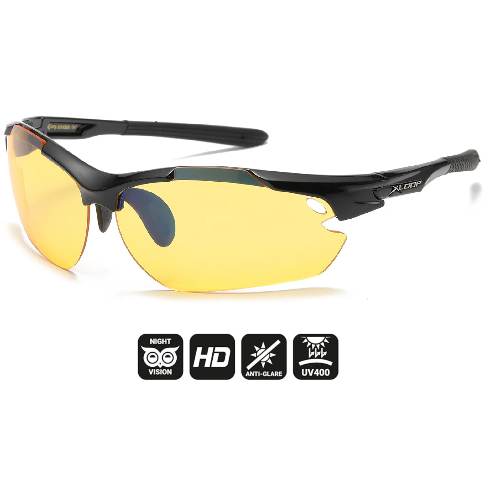 Xloop SPORT DAY NIGHT DRIVING VISION SUNGLASSES YELLOW HIGH DEFINITION GLASSES