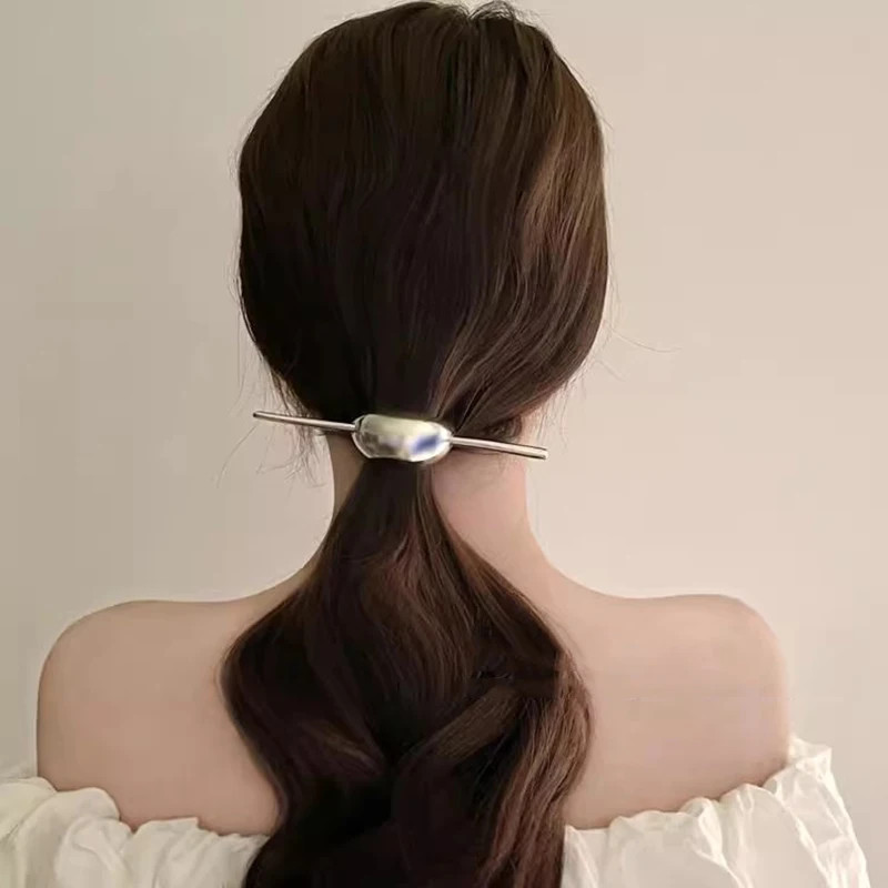 1Pcs French Hair Pins for Women Alloy Golden U-Shaped Magic Grip Hairpins Hair S