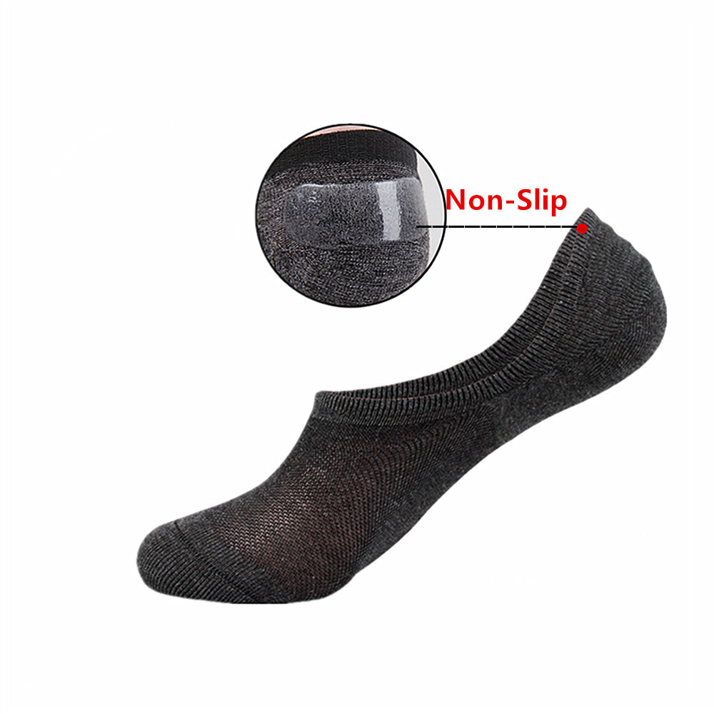 3-12 Pairs Men Invisible No Show Nonslip Loafer Low Cut Solid Cotton Socks 9-13