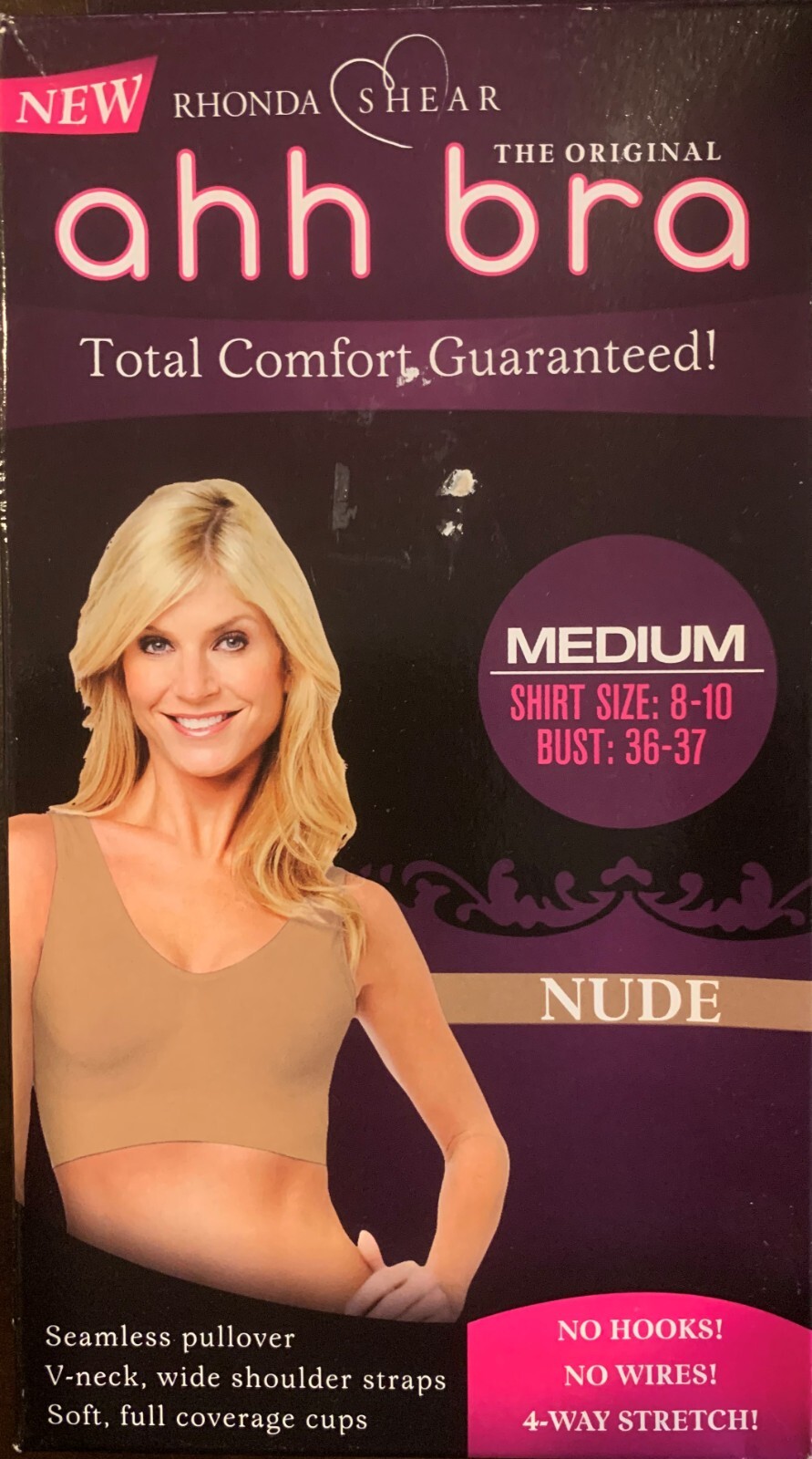 ahh bra The Original – By Rhonda Shear (Black or Nude) Medium