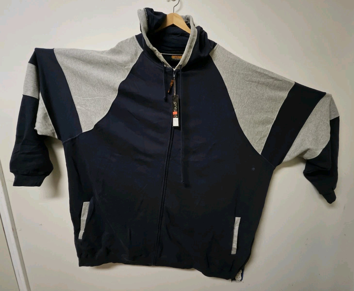 Greystone Big And Tall Zip Up Blue And Gray Hoodie 7x **READ AS-IS**
