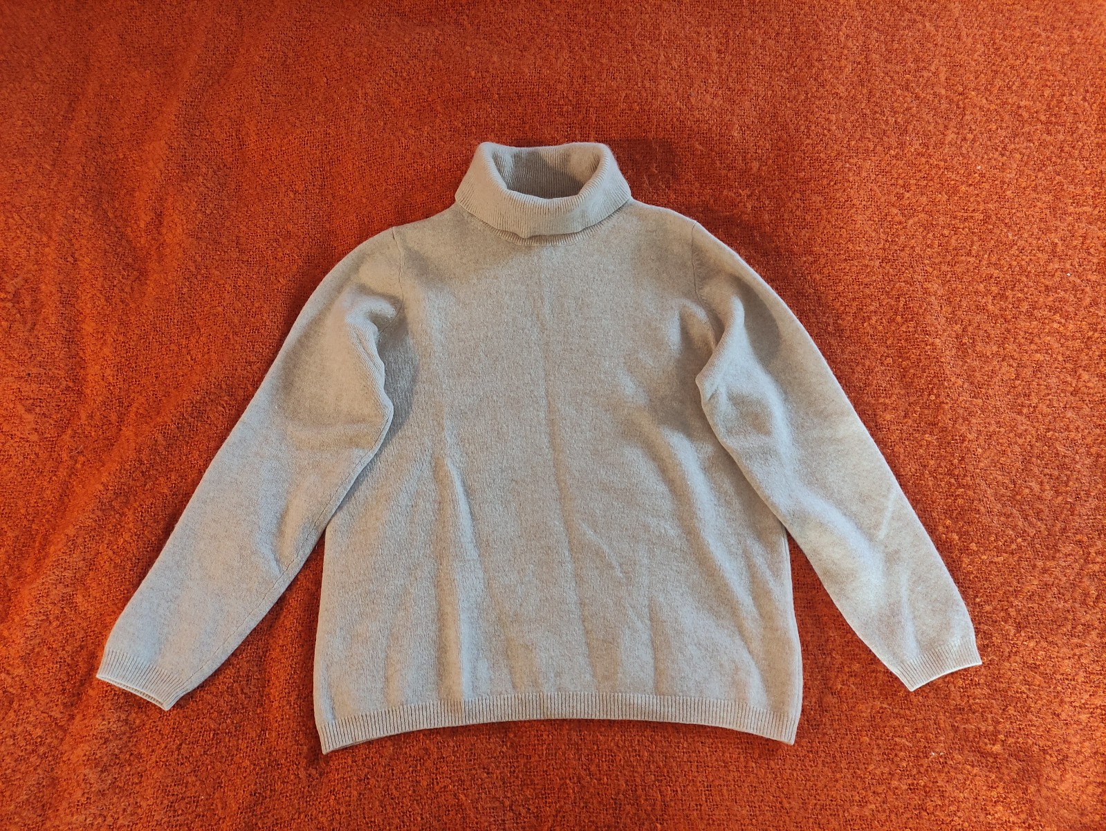 LOCHMERE Machine Washable Cashmere, small/medium, beige colour, roll neck jumper