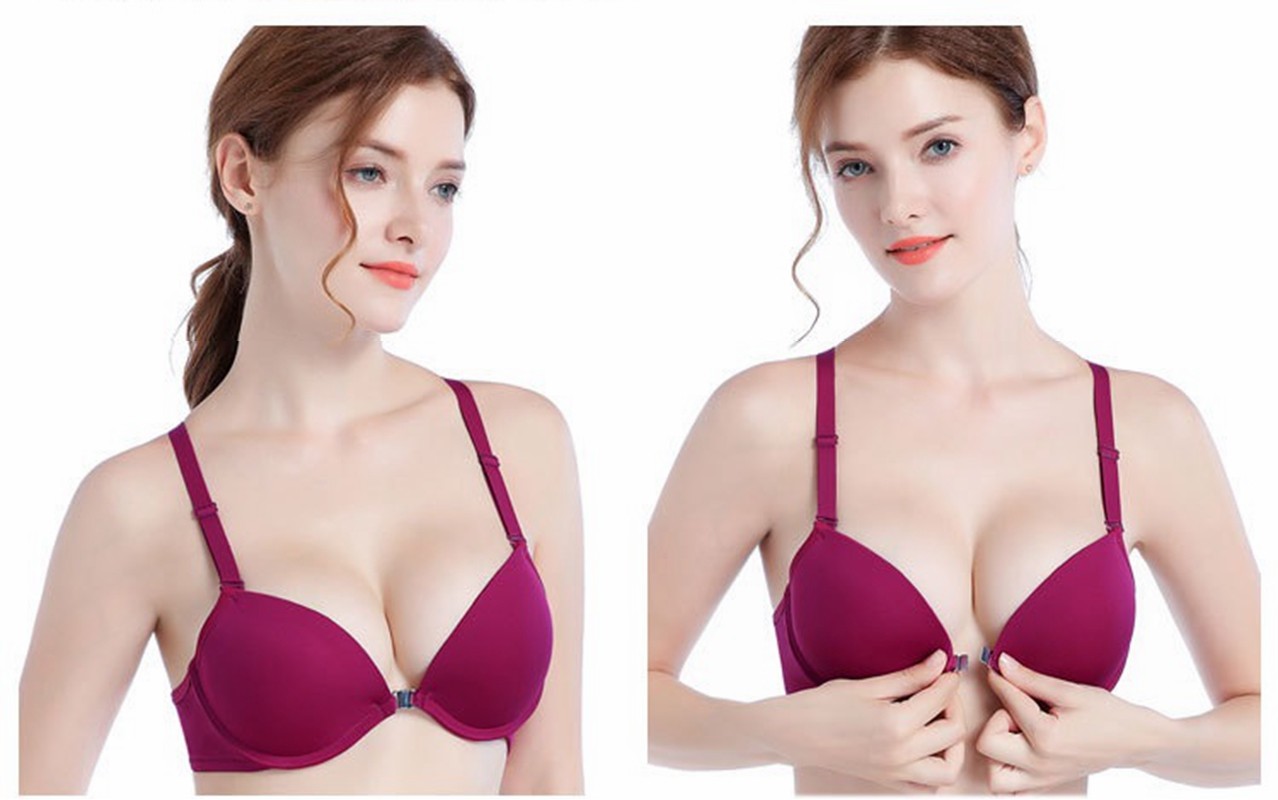 Sexy Racer Back Front Closure Bra Set Plunge Lingerie Size 32-38AB Bra + Panties