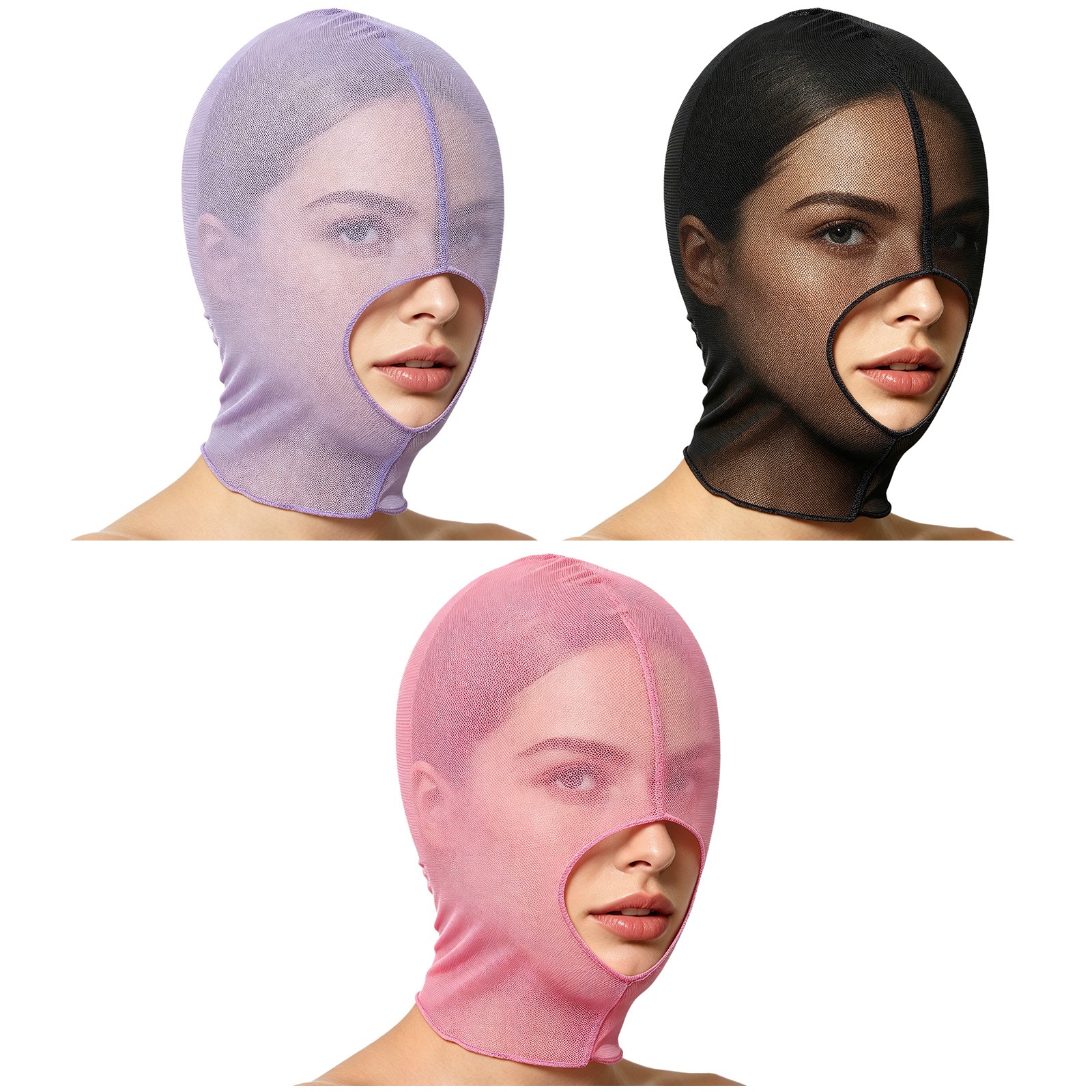 Unisex Full Face Open Mouth Mask Party Head Cover Fashionable Headgear Rave