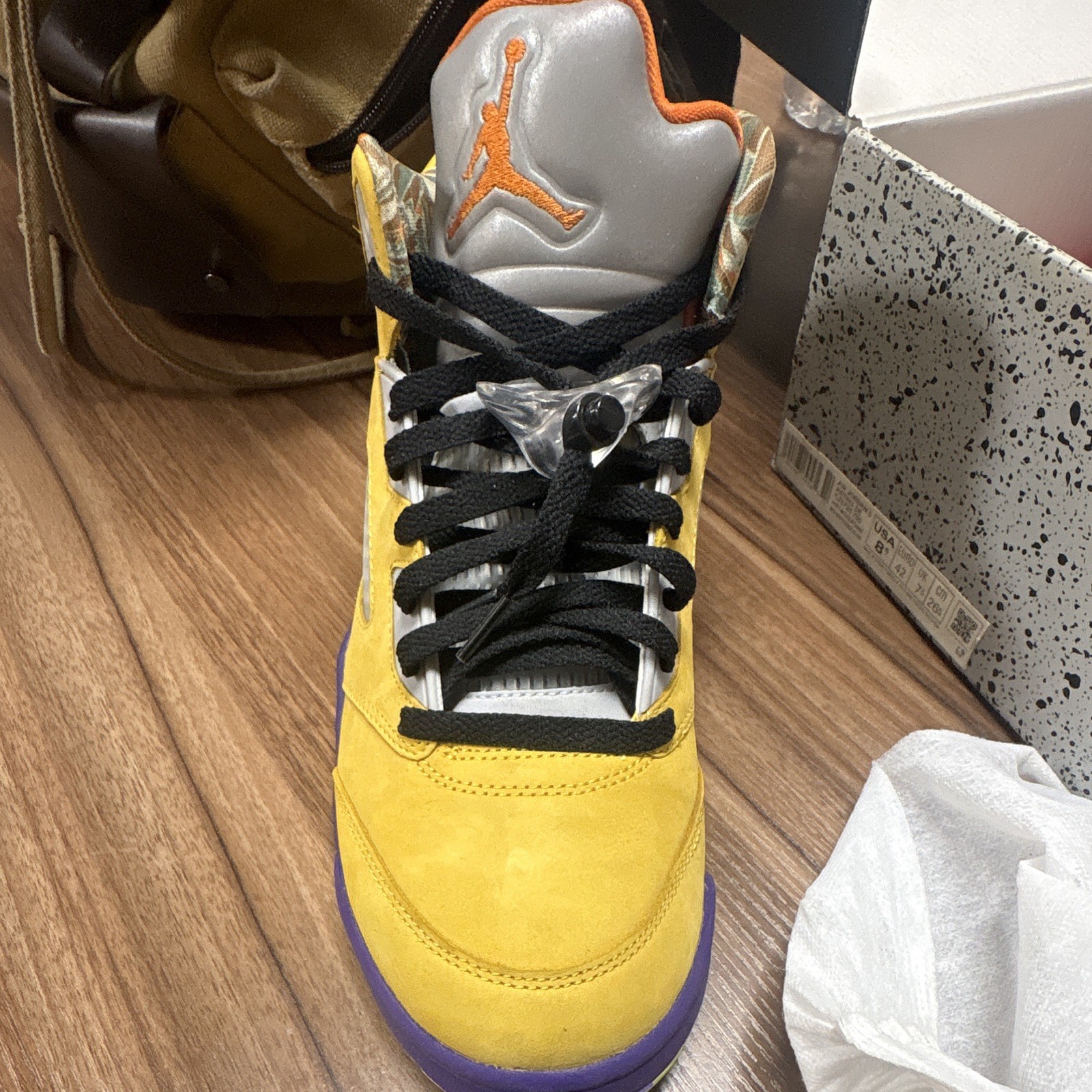 Jordan Air Jordan 5 Men’s Mid Top Lace-Up Multicolor Colorblock Basketball