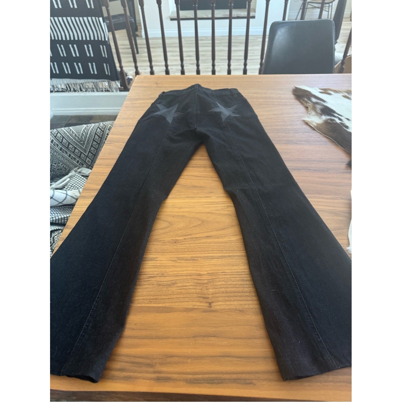 Thread Market Star Pattern Wide Leg Jeans Size 5 / 27 Bell bottom Western