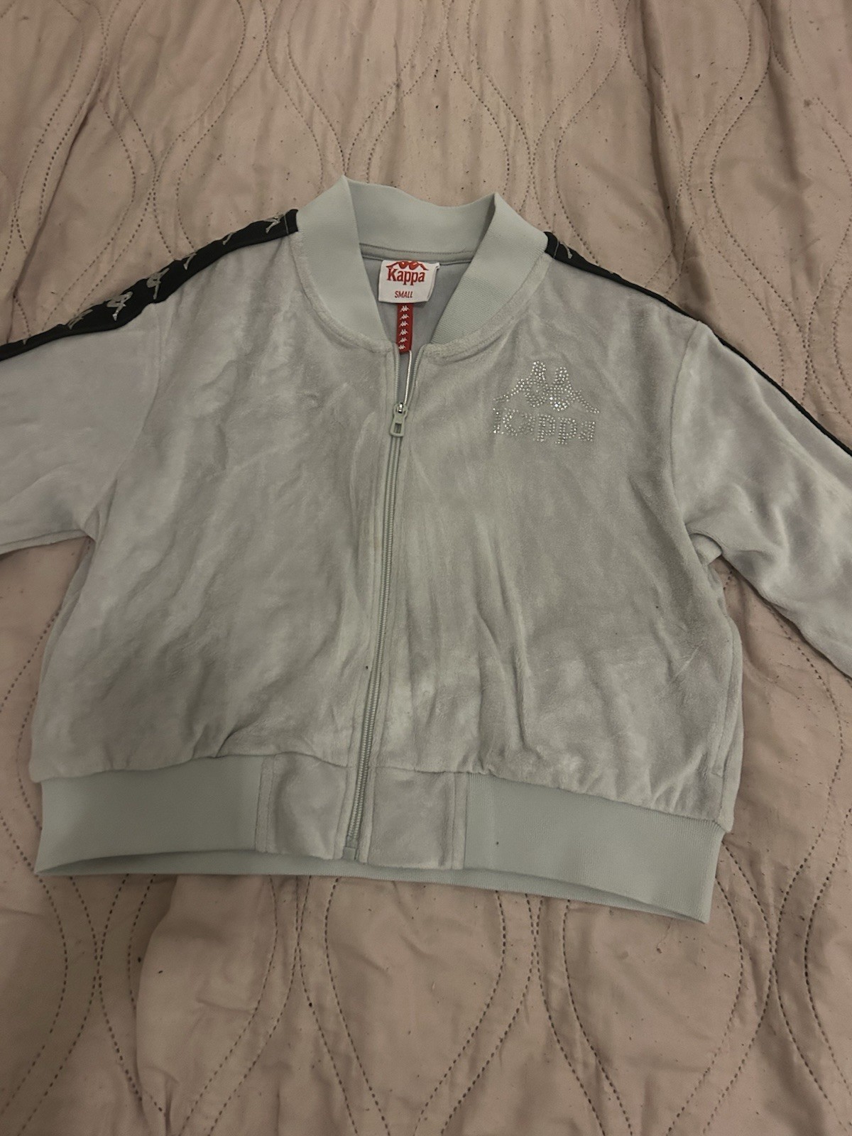 Kappa Banda 222 Servelle Women’s Velour Cropped Full Zip Track Jacket S