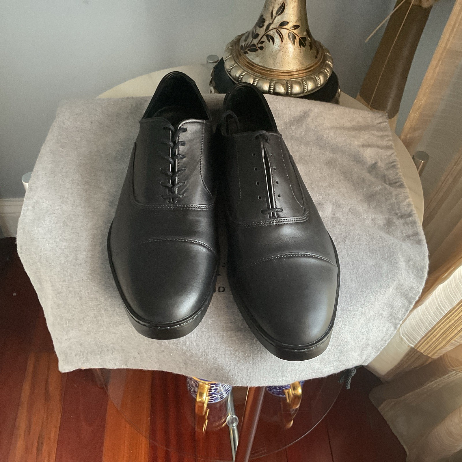 Allen Edmonds Park Avenue Cap Toe Oxford Leather Shoes Size 10 Black Made in USA
