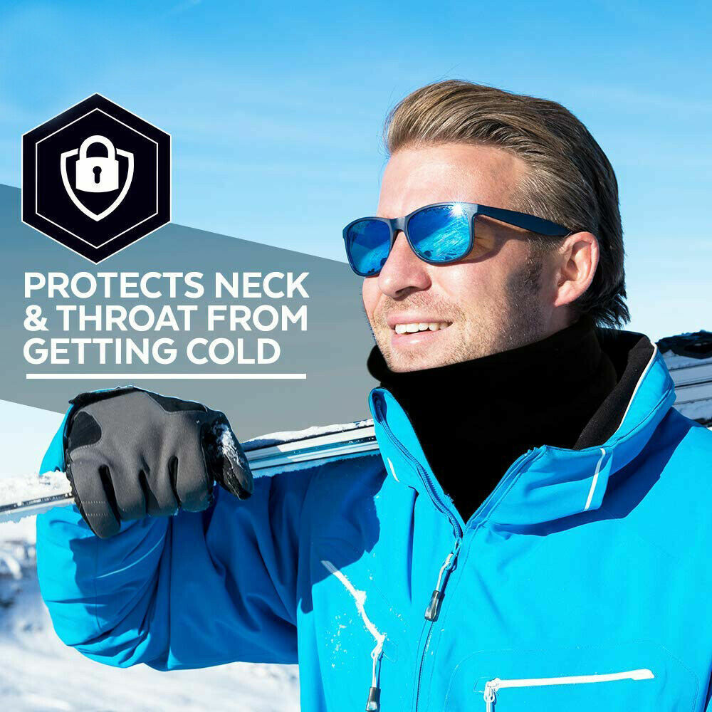 Winter Neck Warmer Gaiter Fleece Windproof Face Mask Cover Scarf for Men Women