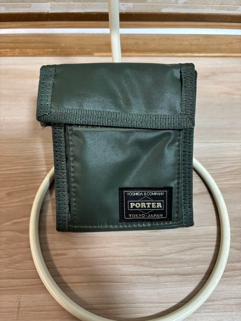 Porter Tanker Capsule Wallet Nylon Sage Green Unisex Used B