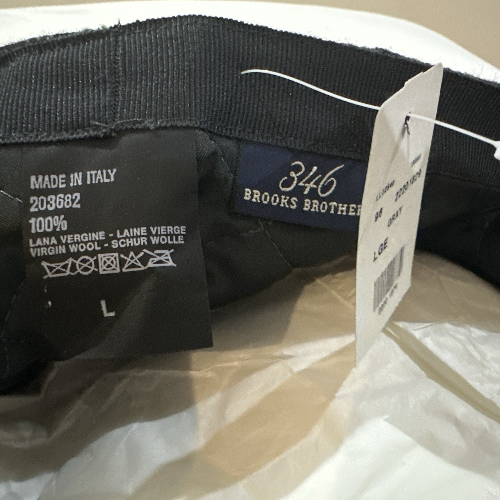 *NEW* Brooks Brothers 346 Men’s Herringbone Flat Cap, size L – still has tags