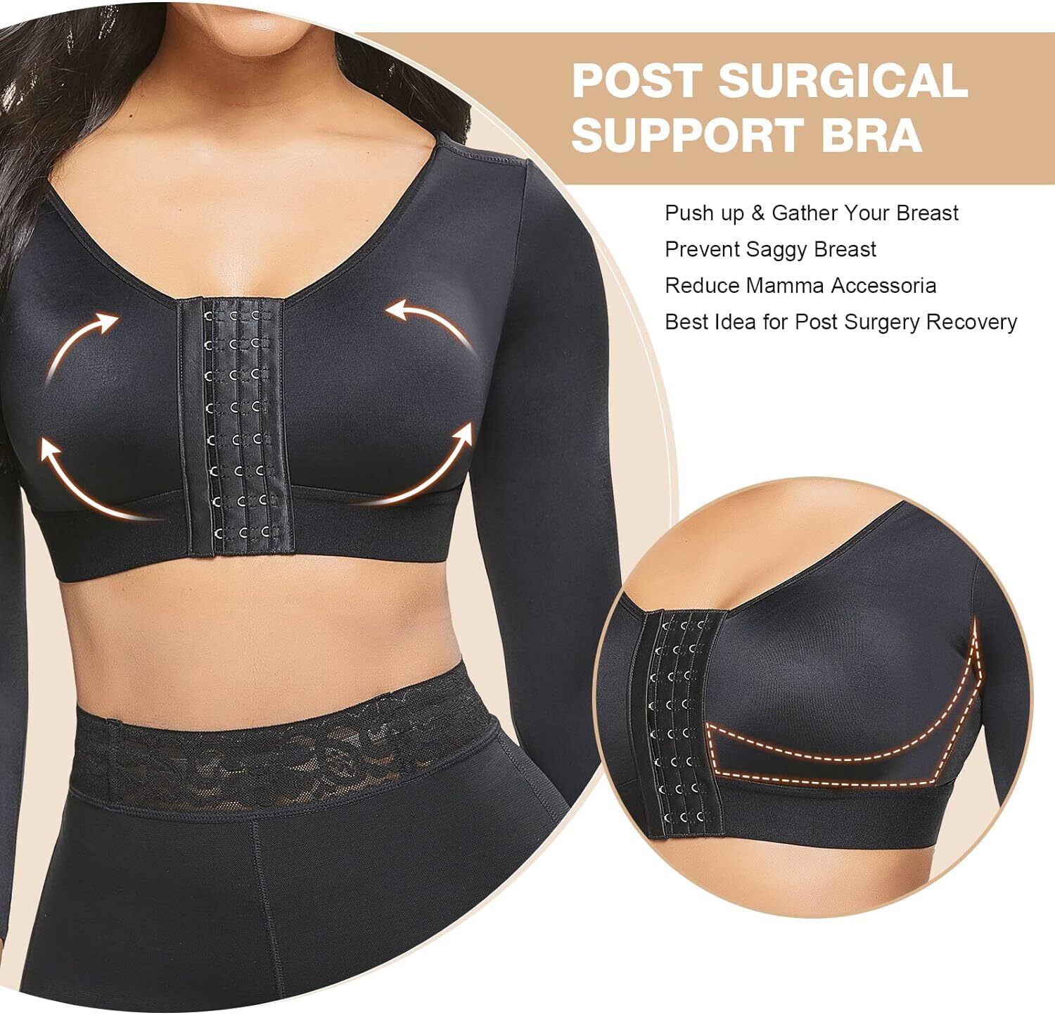 Arm Shaper for Women Post Surgery Compression Sleeves Slimming Faja Arm Lipo Top