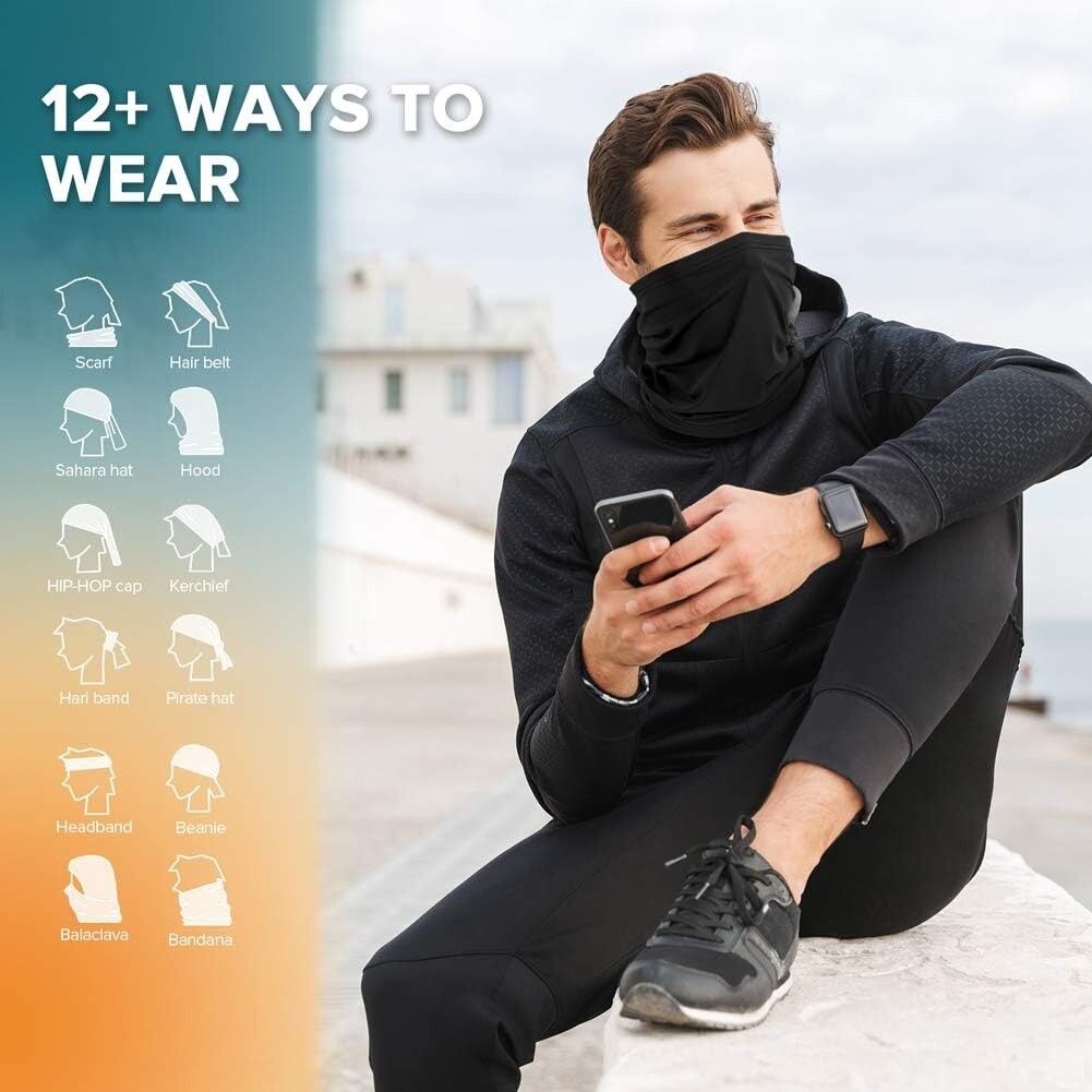 Cooling Neck Gaiter Face Cover Ice Silk Scarf UV Protection Mask for Men Women