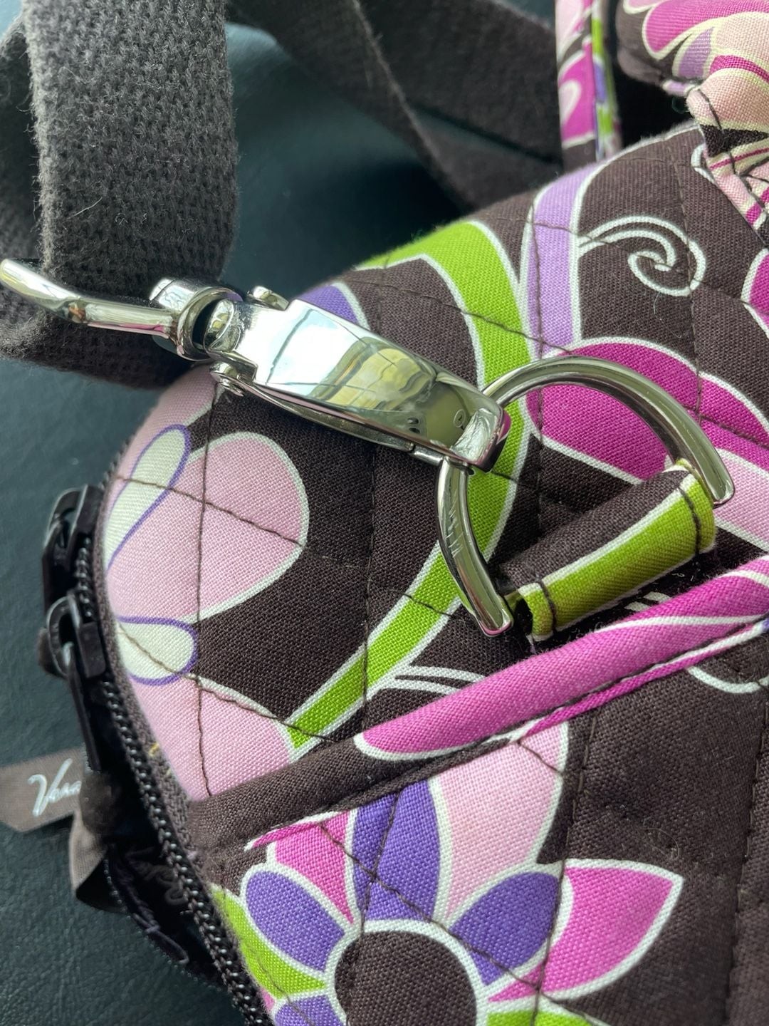 Vera Bradley Quilted Floral Laptop Computer Bag with Shoulder Strap