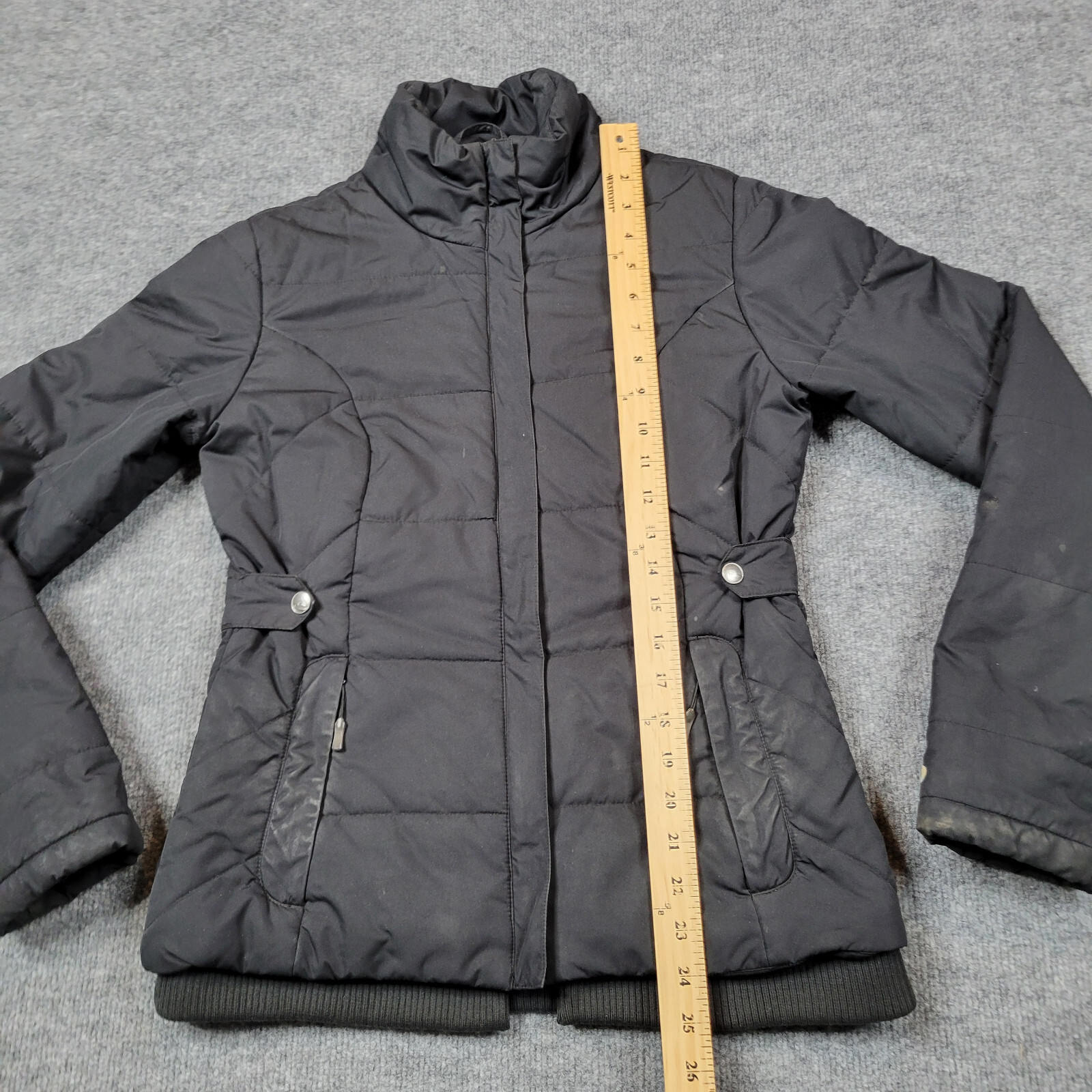 Oakley Jacket Womens Small Black Zip Winter Coat Insulated Pockets Outdoor READ*