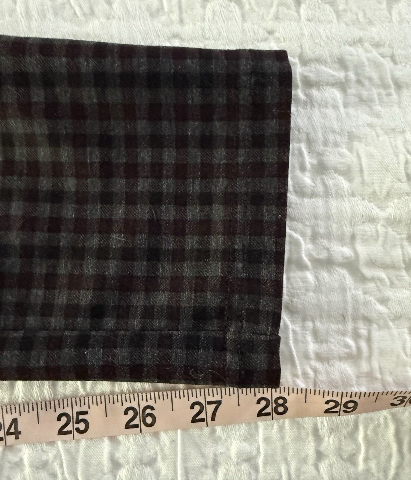 Sanctuary Pull On Skinny Pants Gray Black Burgundy Checkered Plaid M 27 x 28