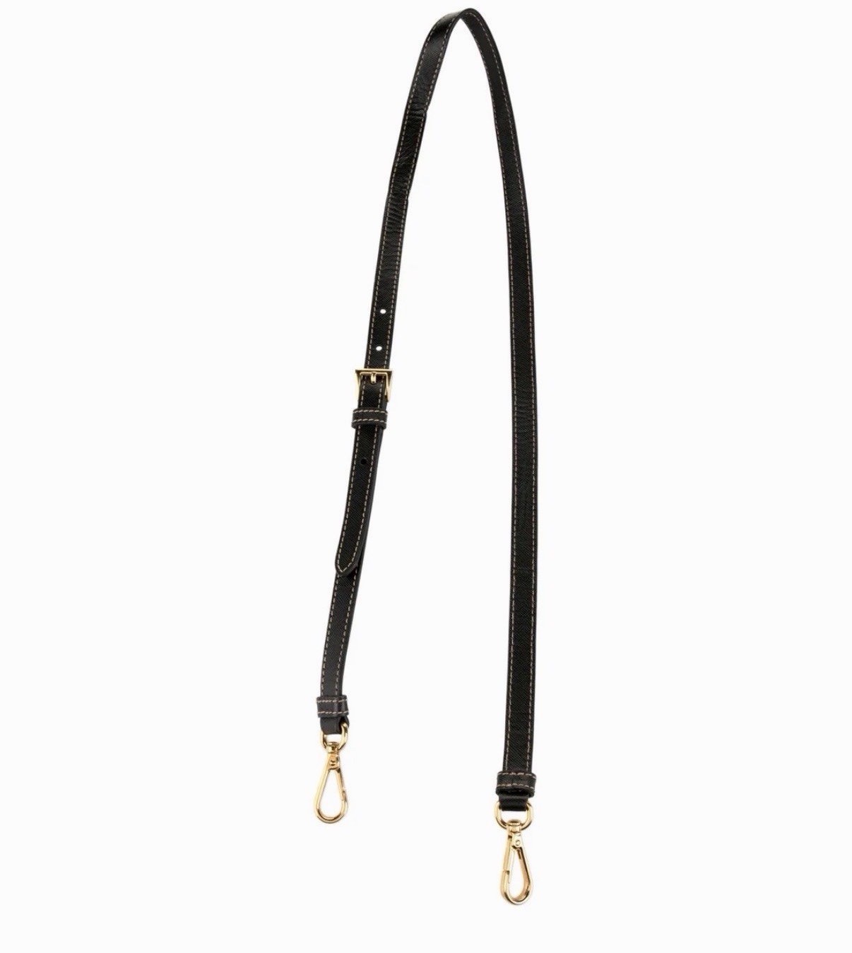 Authentic prada leather crossbody strap